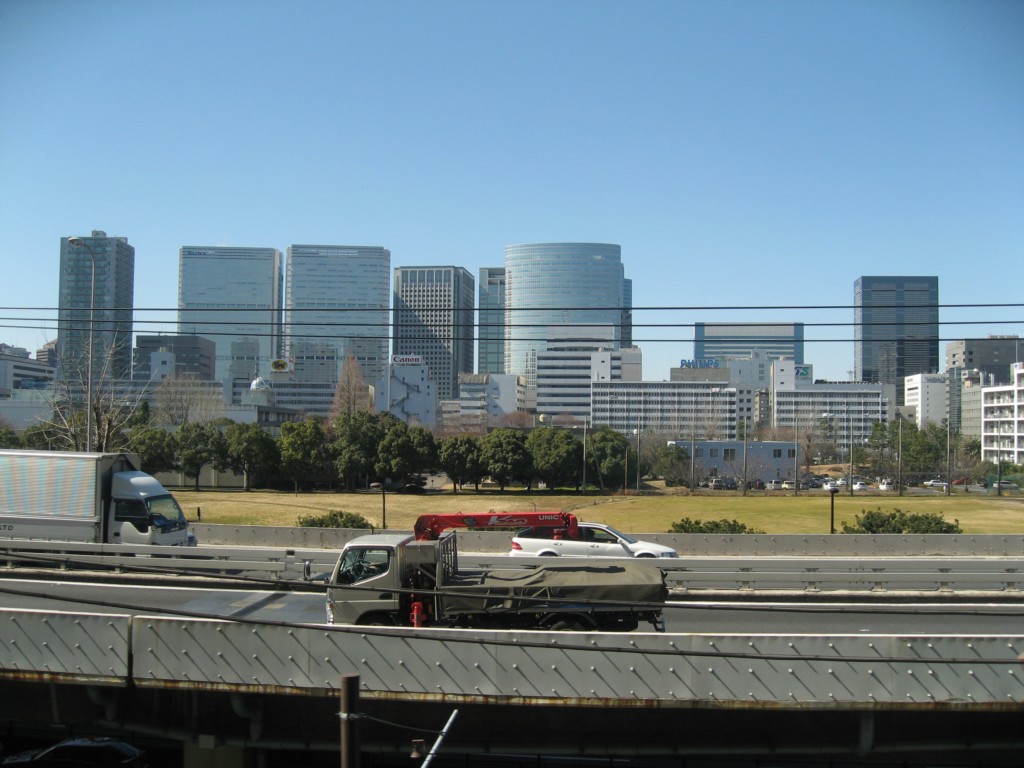 In the monorail to Haneda Airport
