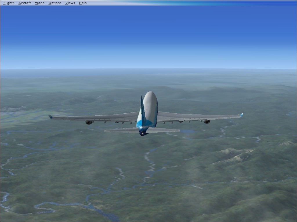 Boeing 747-400 over Japan